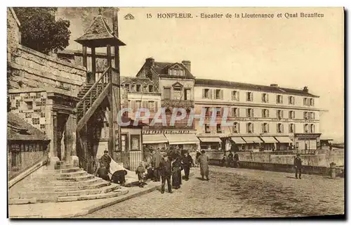 Ansichtskarte AK Honfleur Escalier de la Lieutenance et quai Beaulieu