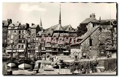 Moderne Karte Honfleur La Lieutenance vue des ecluses