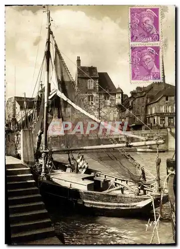 Moderne Karte Honfleur La Lieutenance Bateau