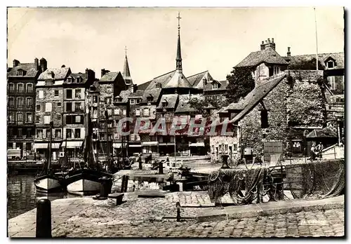 Moderne Karte Honfleur La Lieutenance vue des ecluses