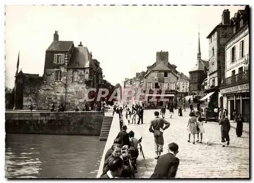 Moderne Karte Honfleur La Lieutenance Quai Beaulieu et la Lieutenance