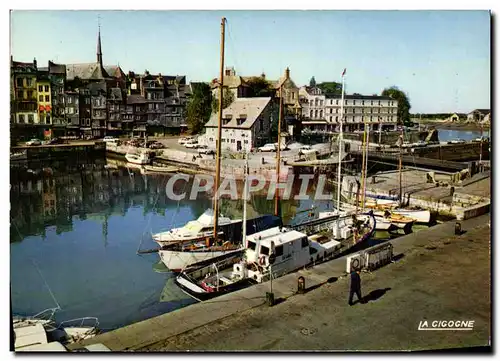 Cartes postales moderne Honfleur La Lieutenance et le bassin Bateaux