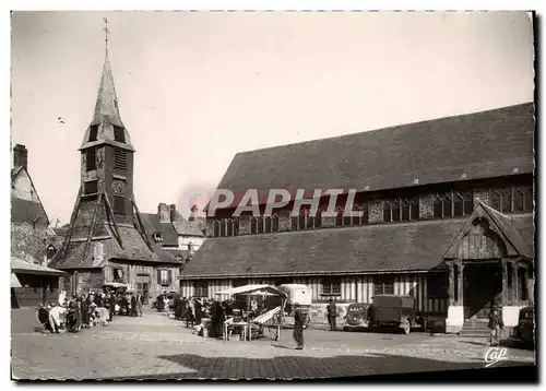 Cartes postales moderne Honfleur L Eglise Sainte Catherine et le Marche