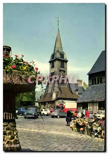 Cartes postales moderne Honfleur L Eglise Sainte Catherine et le Marche