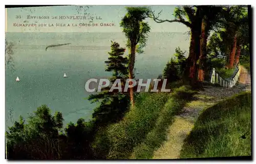 Cartes postales Environs de Honfleur Echappee sur la mer a la cote de Grace