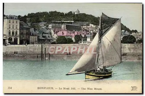 Cartes postales Honfleur Le Mont Joli Bateau