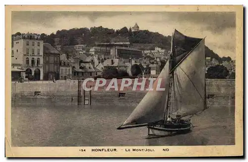 Cartes postales Honfleur Le Mont Joli Bateau