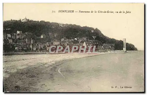 Ansichtskarte AK Honfleur Panorama de la Cote de Grace Vu de la jetee