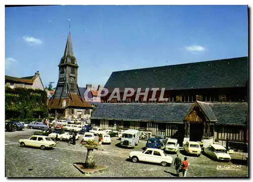 Cartes postales moderne Honfleur La place Sainte Catherine et son clocher