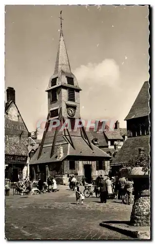 Cartes postales moderne Honfleur La Place Sainte Catherine et le vieux clocher Marche