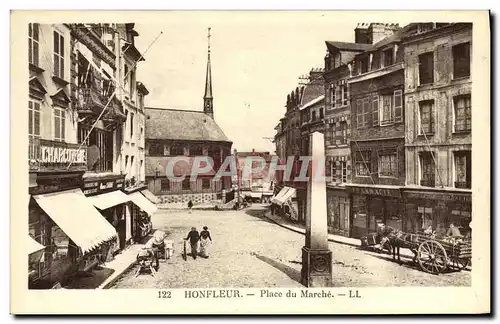 Ansichtskarte AK Honfleur La Place du Marche