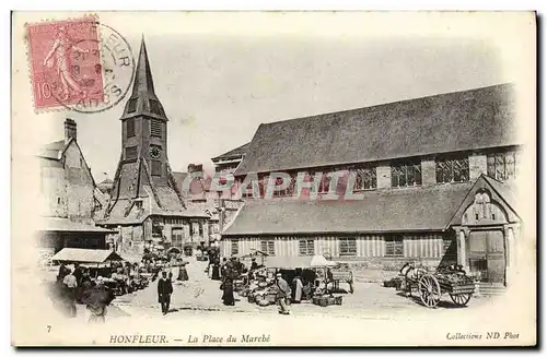 Ansichtskarte AK Honfleur La Place du Marche