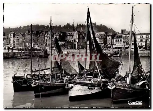 Moderne Karte Honfleur Le Port Bateaux