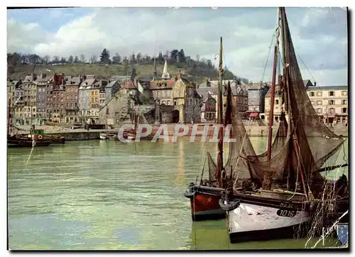 Moderne Karte Honfleur Le Port et les quais Beaulleu et Fostin