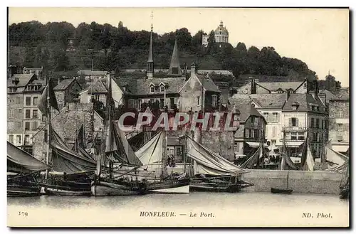 Ansichtskarte AK Honfleur Le Port Baetaux