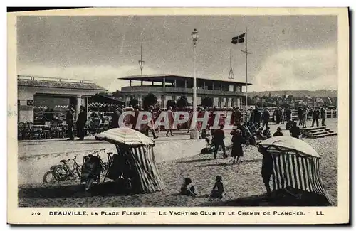 Cartes postales Deauville La Plage Fleurie Le Yachting Club et le Chemin de Planches