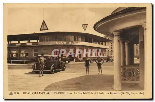 Cartes postales Deauville Plage Fleurie Le Yachting Club et Club des Grands