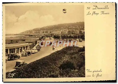 Cartes postales Deauville La Plage Fleurie Vue generale vers le port