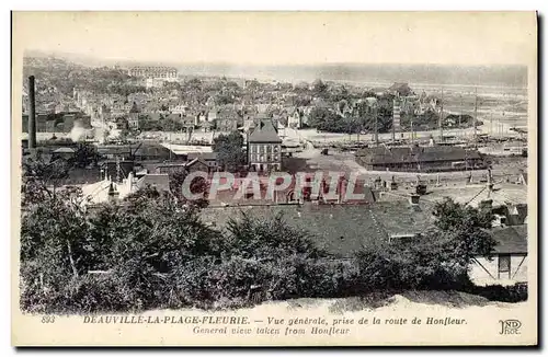 Cartes postales Deauville la Plage Fleurie Vue Generale prise de la route de Honfleur