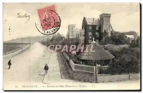 Cartes postales Deauville La Terrasse et Villas Elisabeth et Victoria