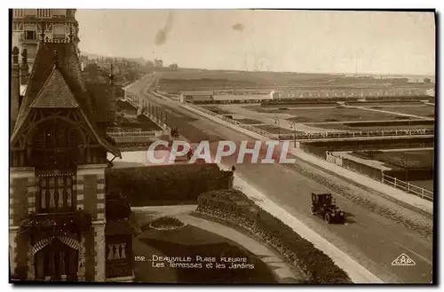 Ansichtskarte AK Deauville Plage Fleurie Les Terrasses et les Jardins