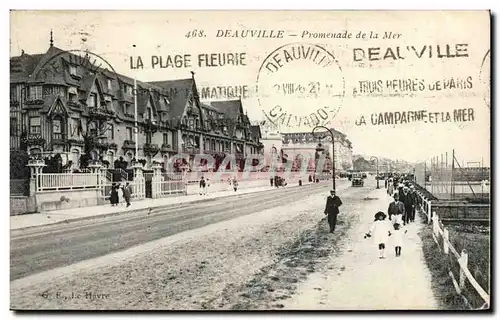 Cartes postales Deauville Promenade de la Mer Tennis