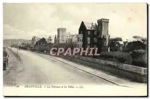 Ansichtskarte AK Deauville La Terrasse et les Villas