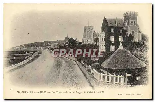 Ansichtskarte AK Deauville sur Mer La Promeande de la Plage Villa Elisabeth