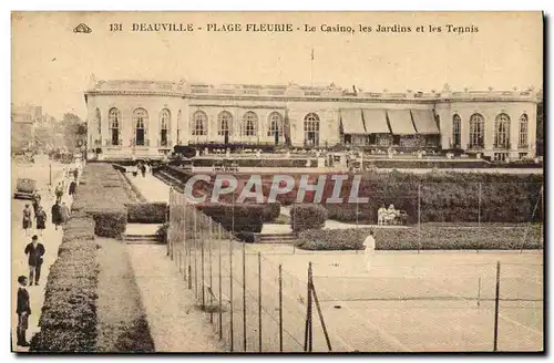 Cartes postales Deauville Plage Fleurie Le Casino les Jardins et les Tennis