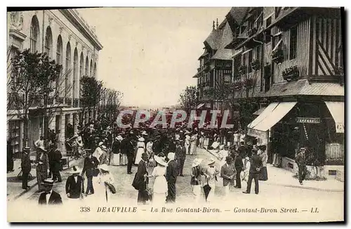 Ansichtskarte AK Deauville La Rue Gontaut Brion