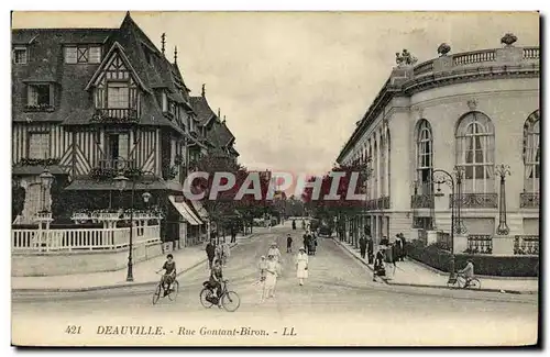 Ansichtskarte AK Deauville Rue Gontaut Brion