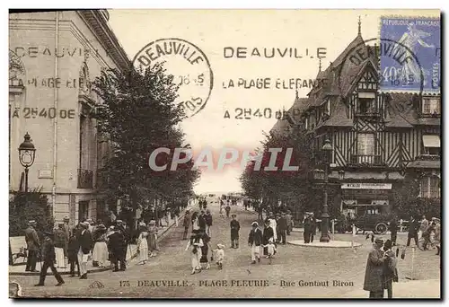 Ansichtskarte AK Deauville Plage Fleurie Rue Gontaut Biron