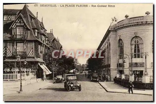Ansichtskarte AK Deauville Plage Fleurie Rue Gontaut Biron