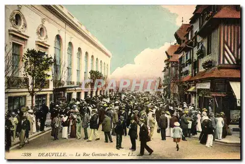 Ansichtskarte AK Deauville La Rue Gontaut Biron