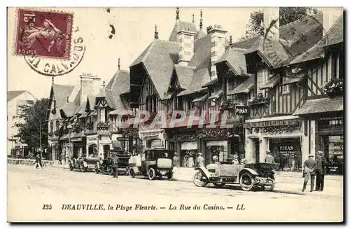 Cartes postales Deauville la Plage Fleurie La Rue du Casino Antiquites Coiffeur