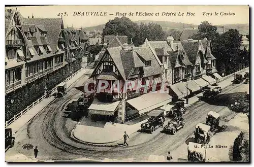 Ansichtskarte AK Deauville Rue de l Ecluse et Desire Le Hoc Vers le Casino Magasin Au Printemps