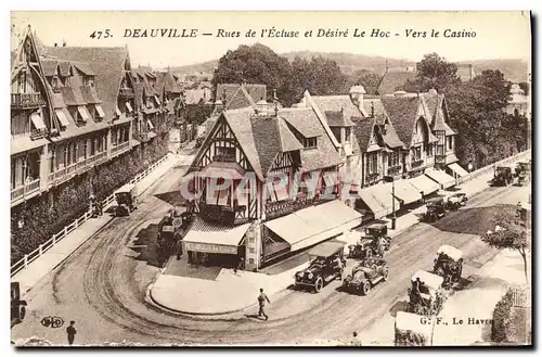 Cartes postales Deauville Rues de l Ecluse et Desire le Hoc Vers Le Casino Magasin au Printemps