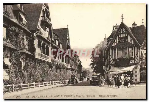 Ansichtskarte AK Deauville Plage Fleurie Rue de l Ecluse Normandy Hotel Magasin au Printemps