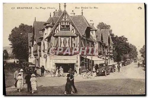 Ansichtskarte AK Deauville La Plage Fleurie Rue Desire Le Hoc Magasin au Printemps