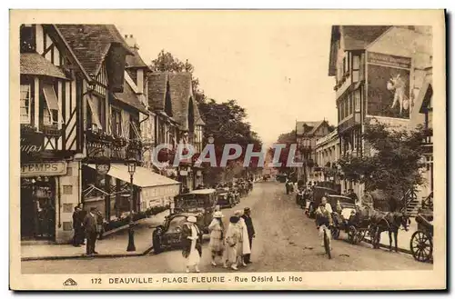 Cartes postales Deauville Plage Fleurie Rue Desire Le Hoc Magasin au Printemps