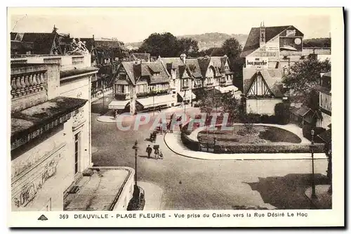 Ansichtskarte AK Deauville Plage Fleurie Vue prise du Casino vers la Rue Desire Le Hoc Magasin Au Bon Marche