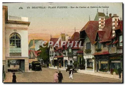 Cartes postales Deauville Plage Fleurie Rue du Casino et Entree du Casino