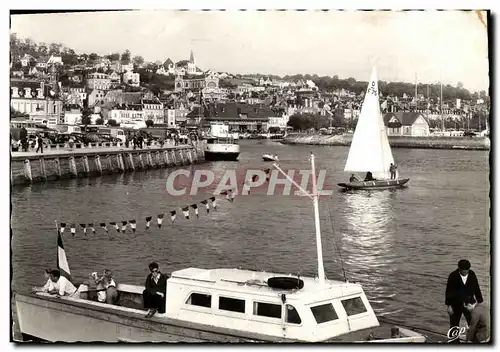 Cartes postales moderne Deauville Trouville L Entree du Port Bateaux