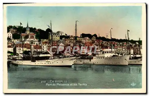 Moderne Karte Deauville Port de Plaisance et les Yachts Bateaux