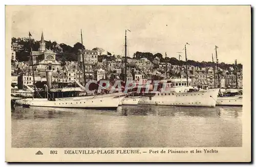Ansichtskarte AK Deauville La Plage Fleurie Port de Plaisance Yachts Bateaux