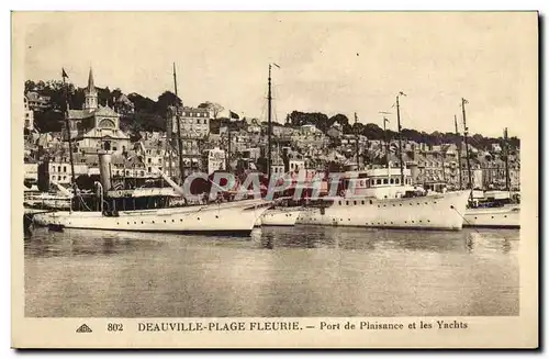 Cartes postales Deauville La Plage Fleurie Port de Plaisance Yachts Bateaux