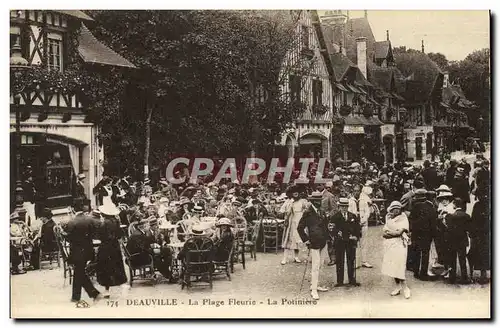 Ansichtskarte AK Deauville La Plage Fleurie La Potiniere