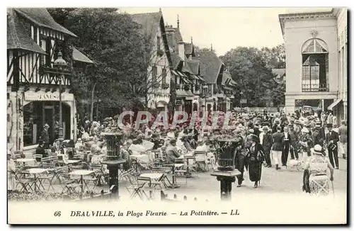 Ansichtskarte AK Deauville La Plage Fleurie La Potiniere