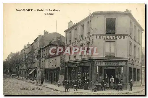 Cartes postales Clamart Cafe de la Gare Tabac TOP