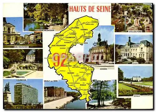 Cartes postales moderne Hauts de Seine Boulogne Billancourt Levallois Perret Rueil Malmaison Clichy Sceaux Asnieres